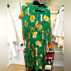 Alicia & Olivia Green Floral Dress NWT